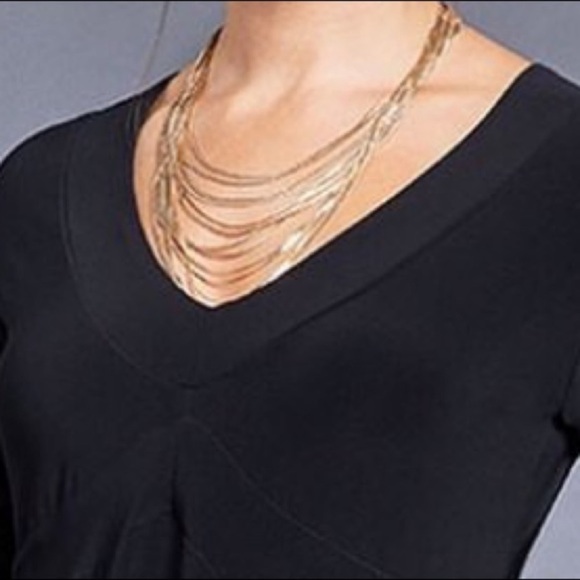 Sympli The Best Navy Blue Short Sleeve Dress Size 6 Stretch Canada V-Neck Jersey - Picture 4 of 8